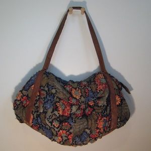 Rare Floral Embroidered Hobo
